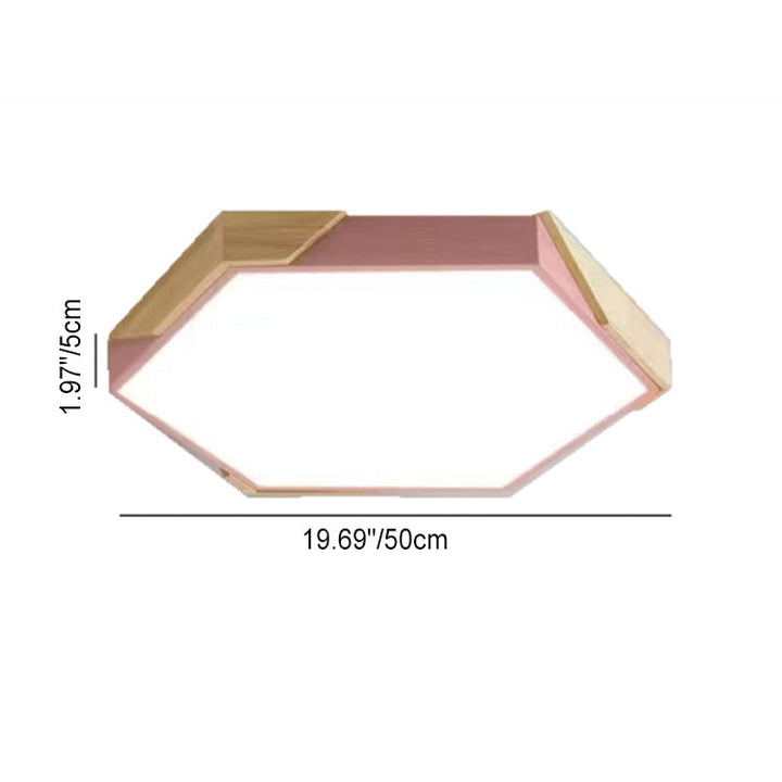 Nordic Wood LED Flush Mount Ceiling Light