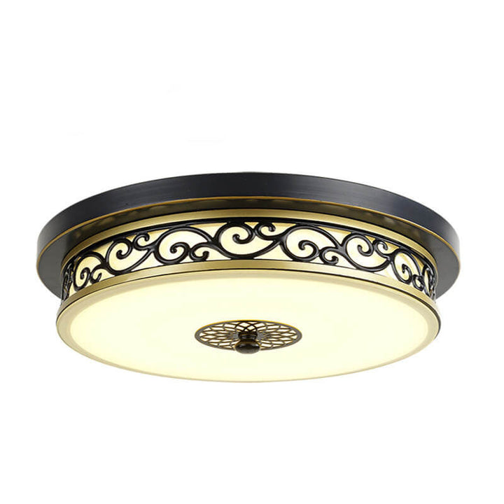 Vintage Iron LED Flush Mount Ceiling Light