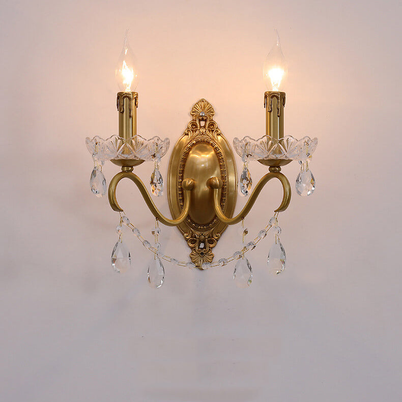 Vintage Crystal 2-Light Wall Sconce