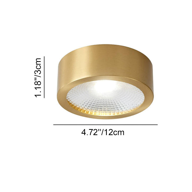 Modern Round Copper LED Flush Mount Ceiling Light