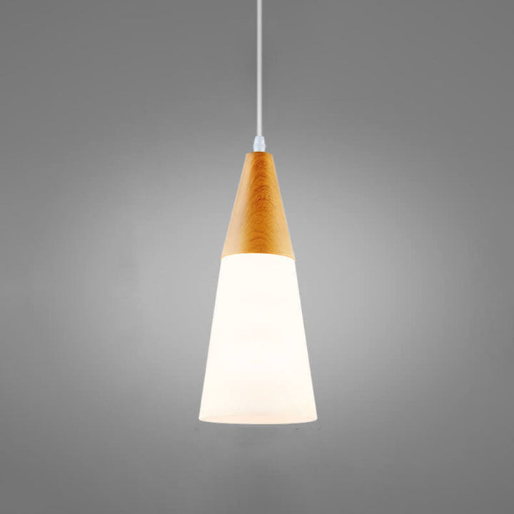 Wood Nordic Glass Pendant Light