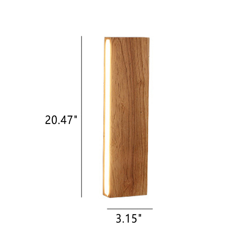 Strip Simple Solid Wood LED Wall Sconce