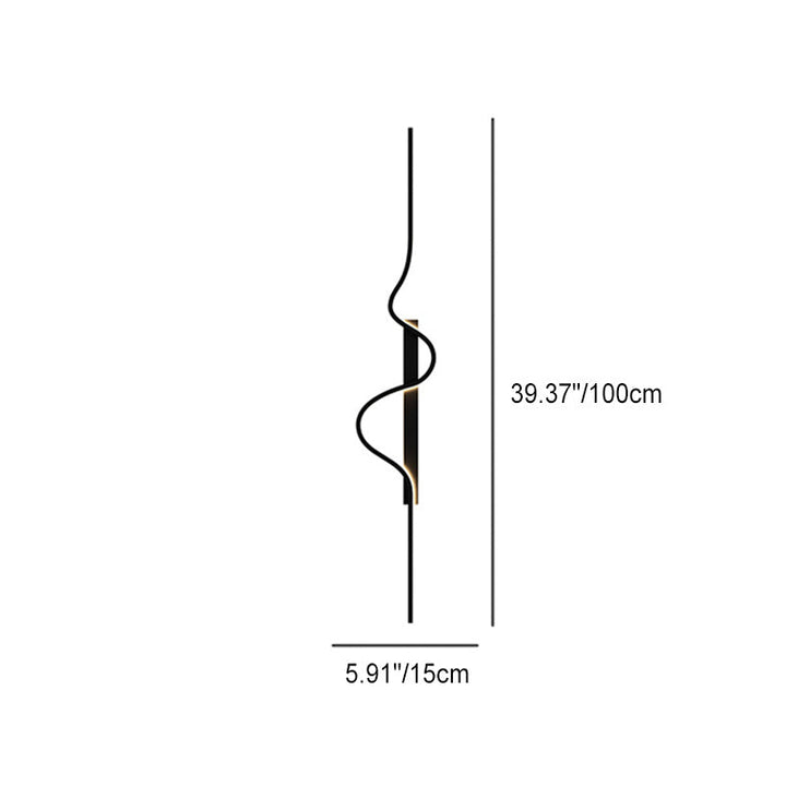 Minimalist Wave Aluminum LED Wall Sconce
