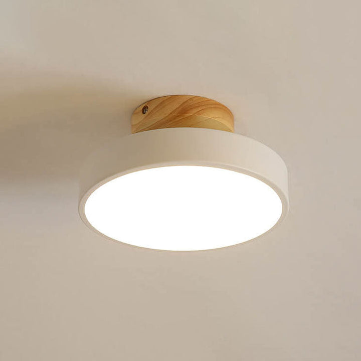 Nordic Round Acrylic LED Semi-Flush Ceiling Light