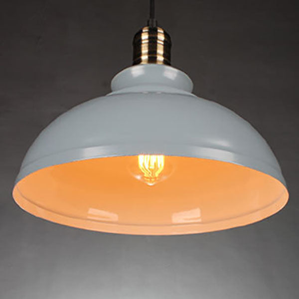 Industrial Contemporary Round Iron Pendant Light