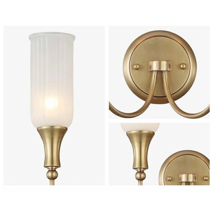 Vintage Brass 2-Light Wall Sconce