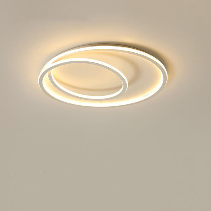 Double Minimalist LED Flush Mount Ceiling Light
