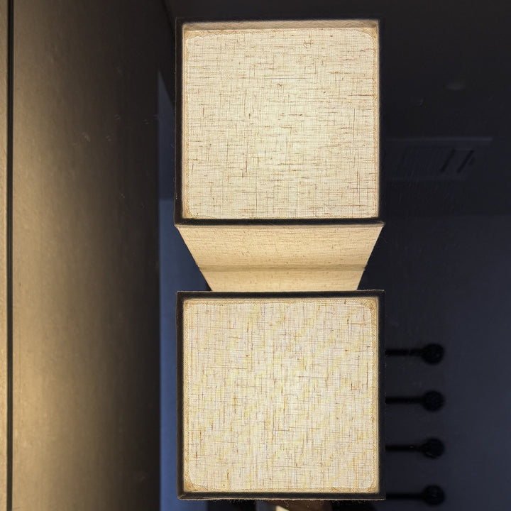 Traditional Square Fabric LED Wall Sconce