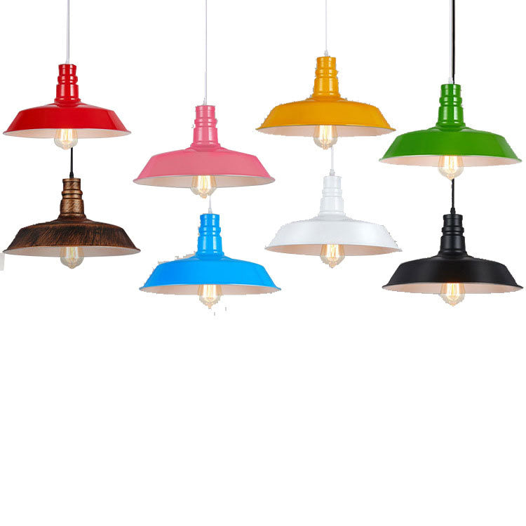 Contemporary Round Iron Pendant Light