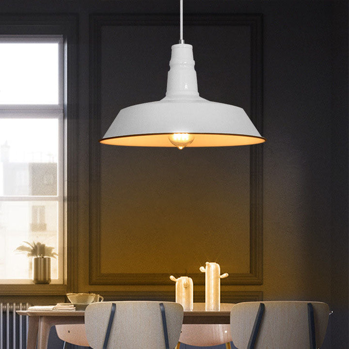 Contemporary Round Iron Pendant Light