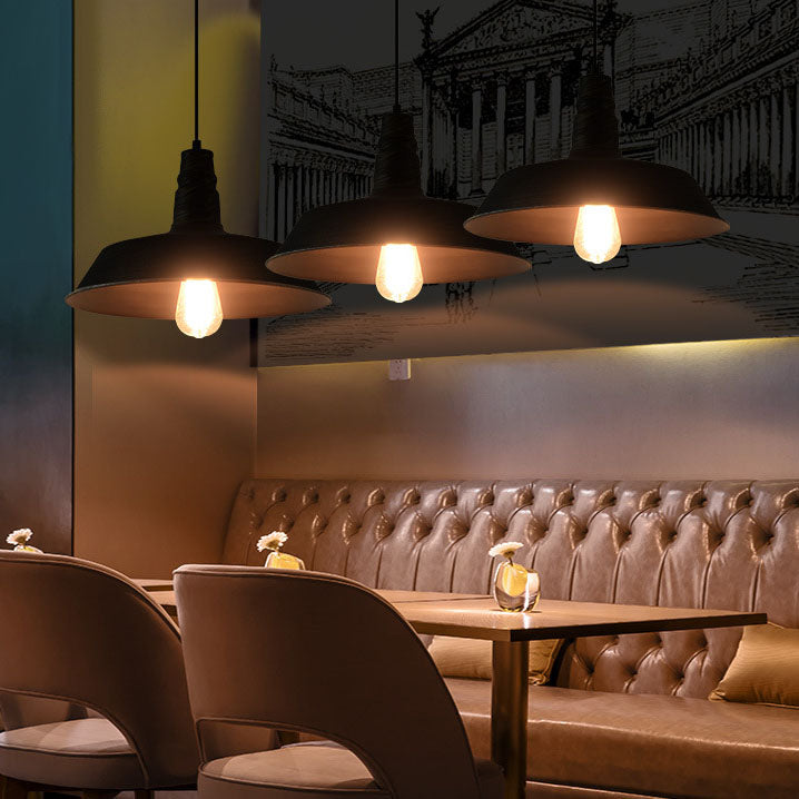 Contemporary Round Iron Pendant Light