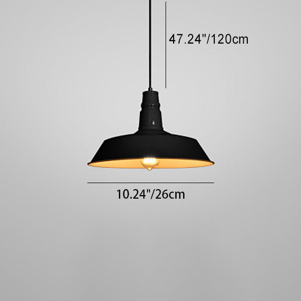 Contemporary Round Iron Pendant Light
