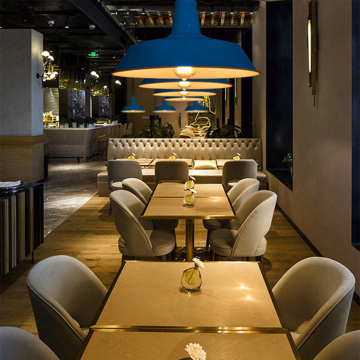 Contemporary Round Iron Pendant Light