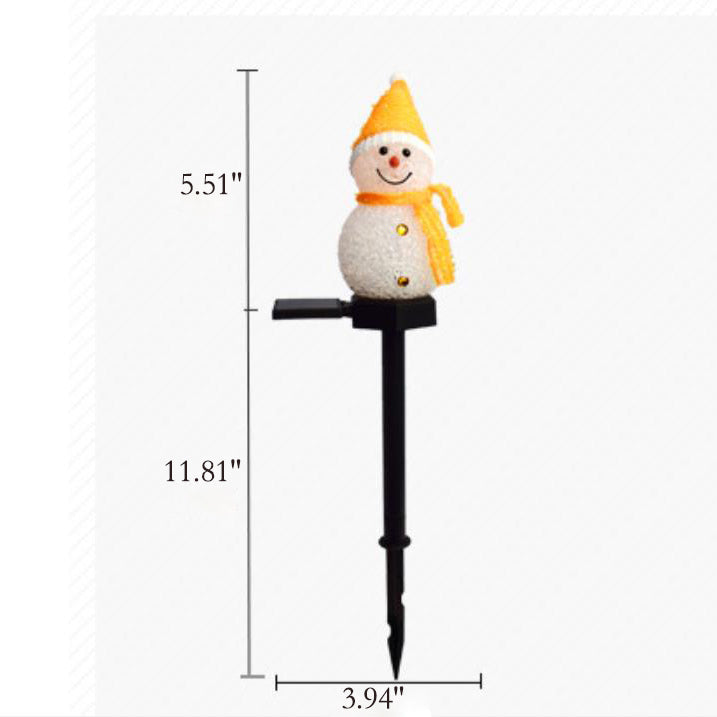 Solar Rice Ball Snowman LED Floor Lamp