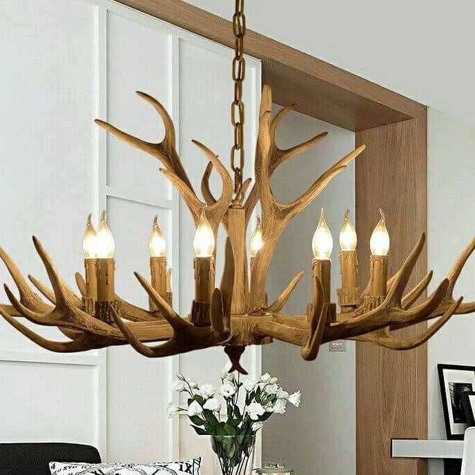Contemporary Resin 6-Light Chandelier