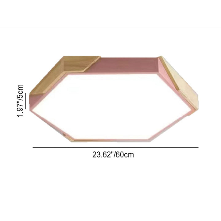 Nordic Wood LED Flush Mount Ceiling Light