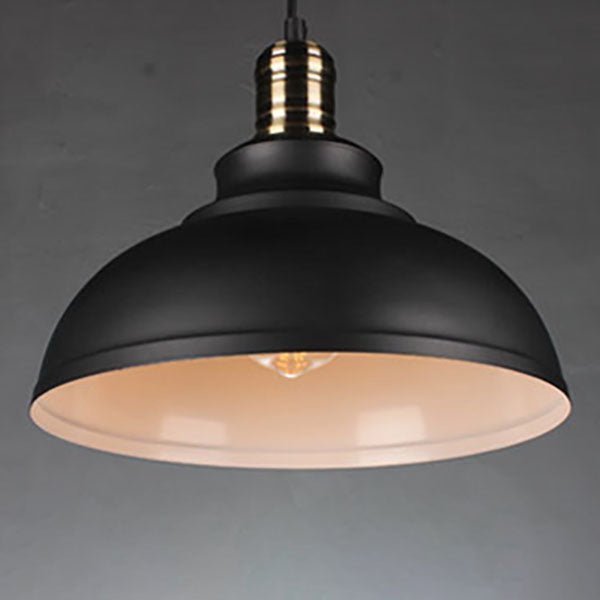 Industrial Contemporary Round Iron Pendant Light