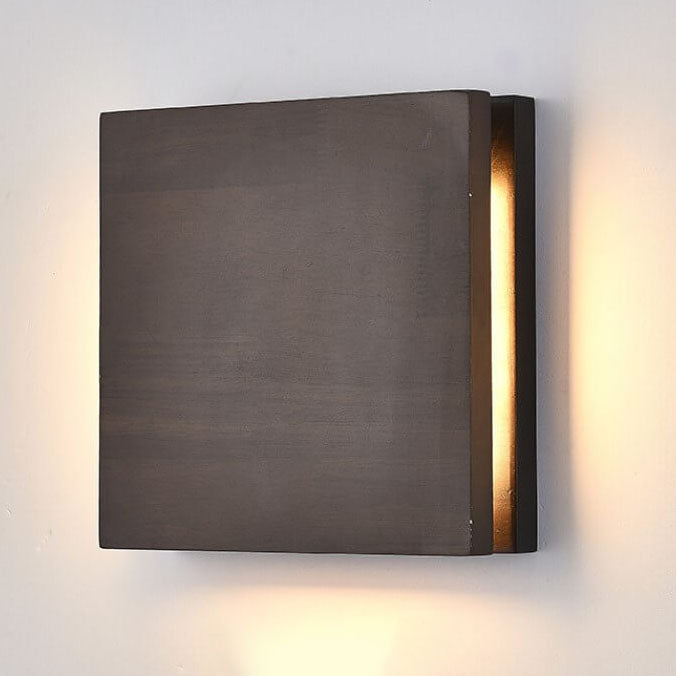 Wabi-Sabi Rectangular Wood LED Wall Sconce