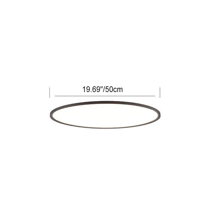 Minimalist Round Aluminum LED Flush Mount Ceiling Light 2