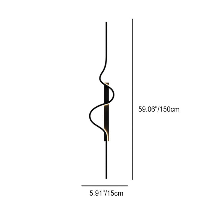 Minimalist Wave Aluminum LED Wall Sconce