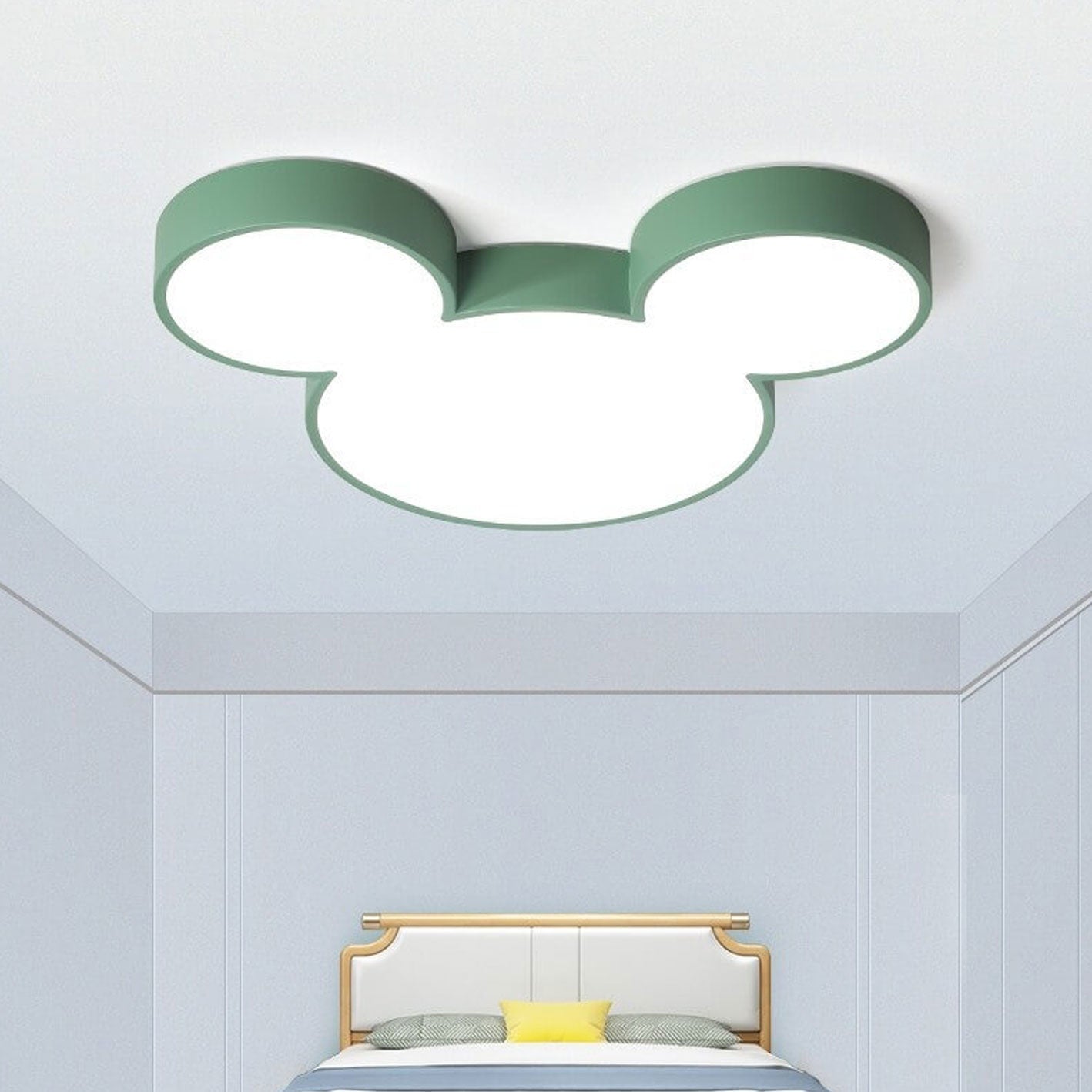 Contemporary Creative Mouse Cartoon Slim LED Flush Mount Ceiling Light For Living Room & Bedroom