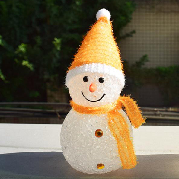 Solar Rice Ball Snowman LED Floor Lamp