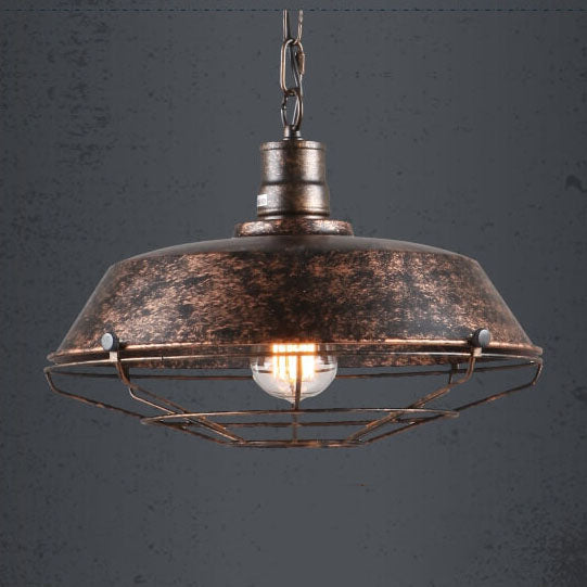 Wide Industrial Pendant Light