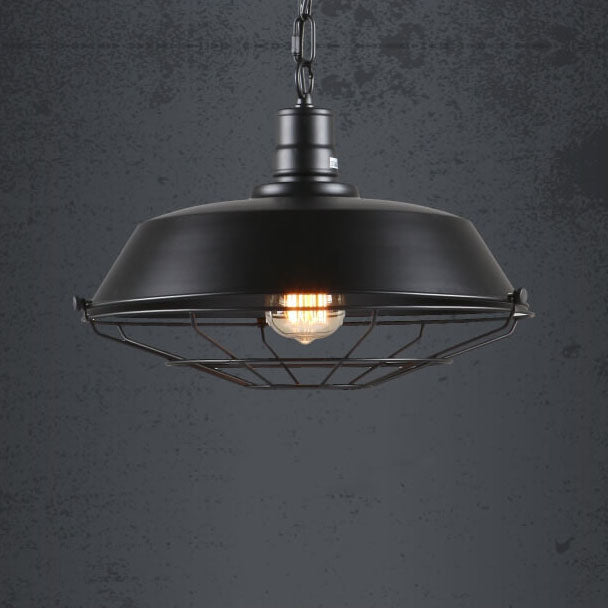 Wide Industrial Pendant Light