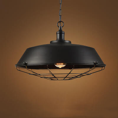 Wide Industrial Pendant Light