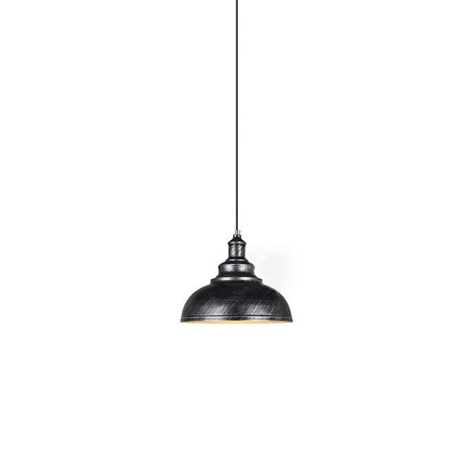 Industrial Contemporary Round Iron Pendant Light