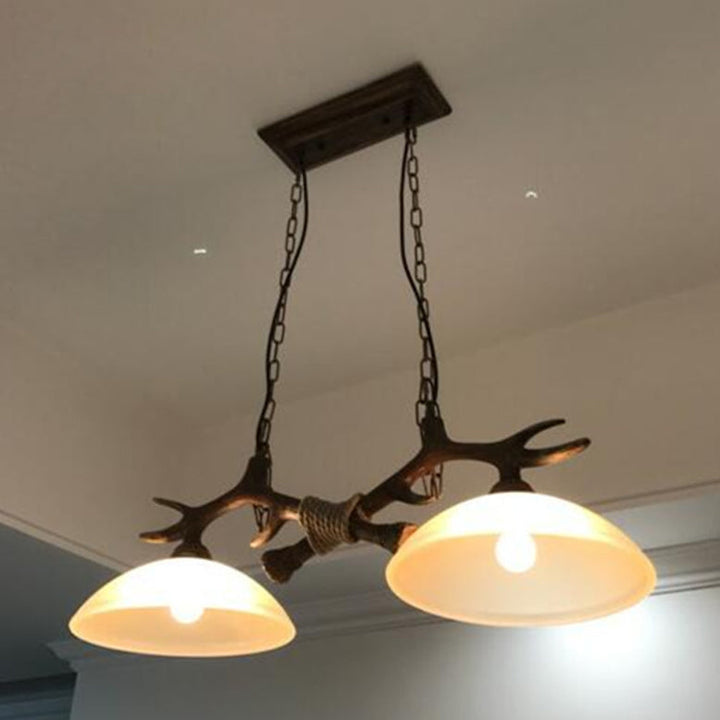 Vintage Resin 2-Light Chandelier