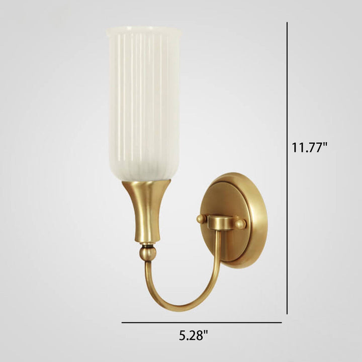 Vintage Brass 2-Light Wall Sconce