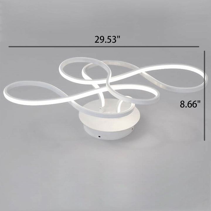 Acrylic Minimalist Aluminum LED Flush Mount Ceiling Light
