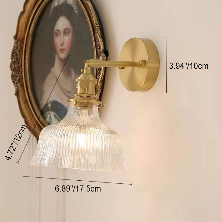 Minimalist Flower Copper Wall Sconce