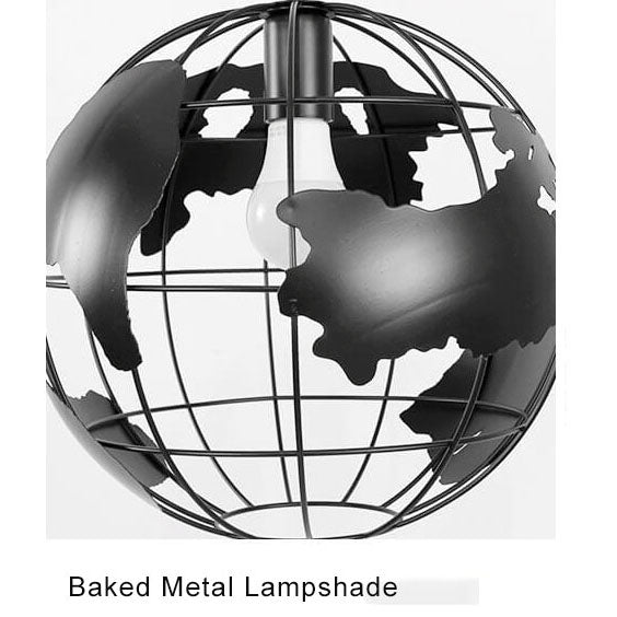 Earth Contemporary Round Iron Pendant Light
