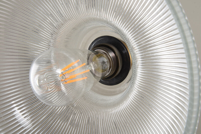 Striped Vintage Glass Pendant Light