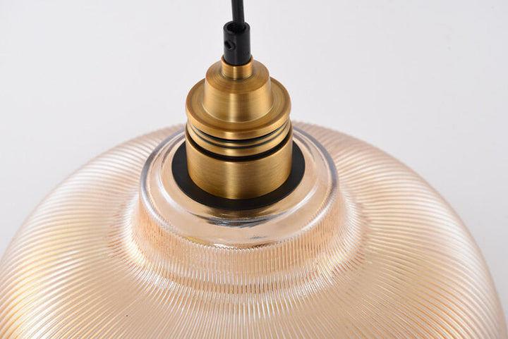 Striped Vintage Glass Pendant Light