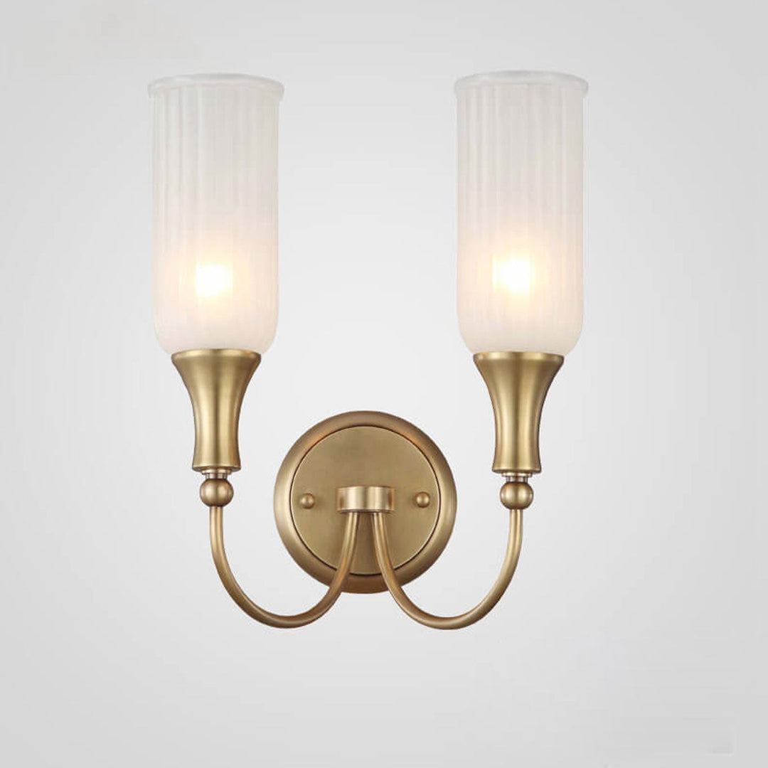 Vintage Brass 2-Light Wall Sconce