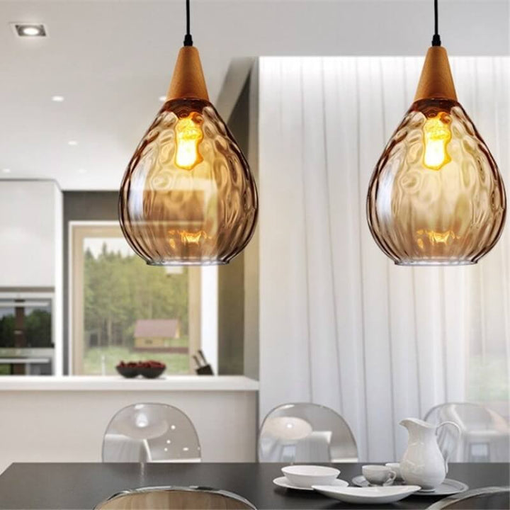 Minimalist Round Glass Pendant Light