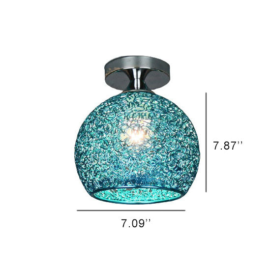 Modern Dome Semi-Flush Ceiling Light