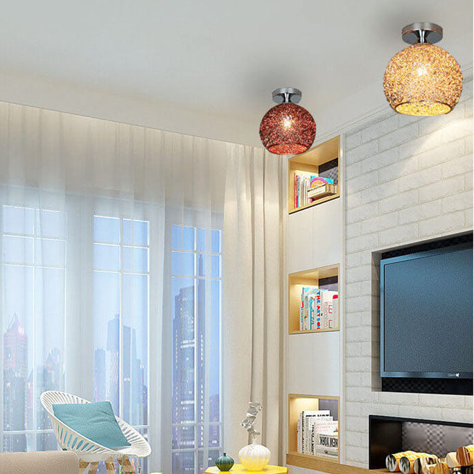 Modern Dome Semi-Flush Ceiling Light