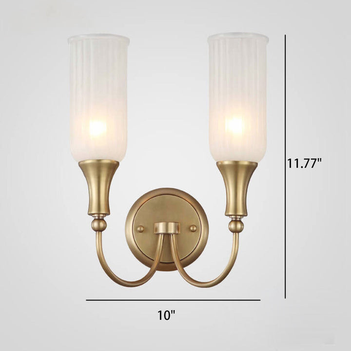 Vintage Brass 2-Light Wall Sconce
