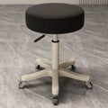 Modern Minimalist PU Leather PP Nylon Round Stool With Adjustable Height, Swivel & Wheels For Living Room & Bedroom