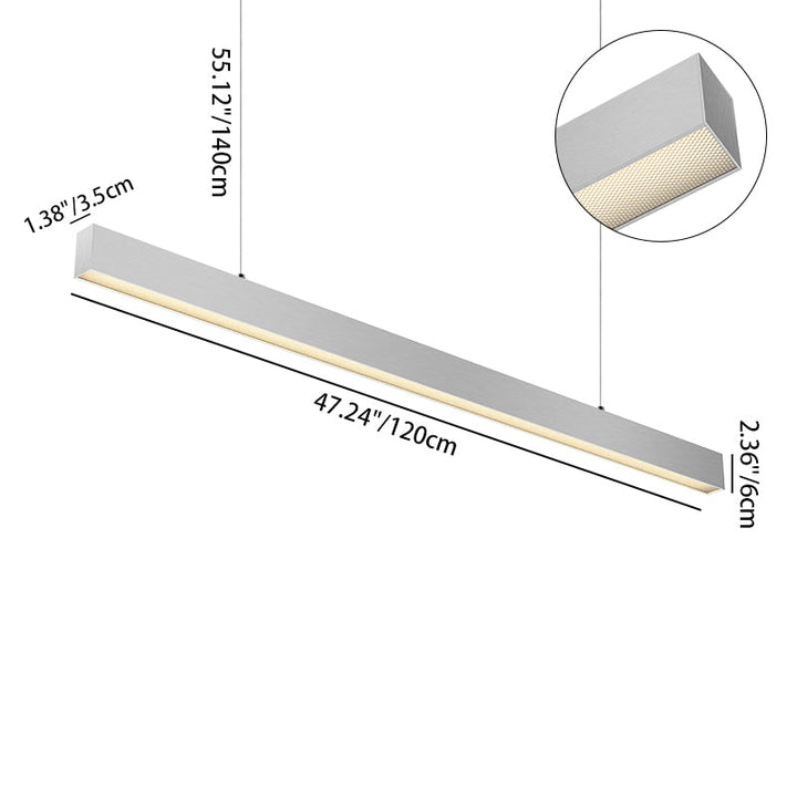 Linear Aluminum LED Pendant Light