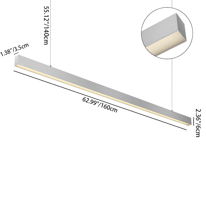 Linear Aluminum LED Pendant Light