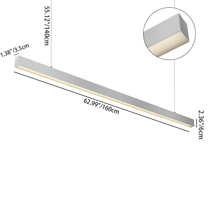 Linear Aluminum LED Pendant Light