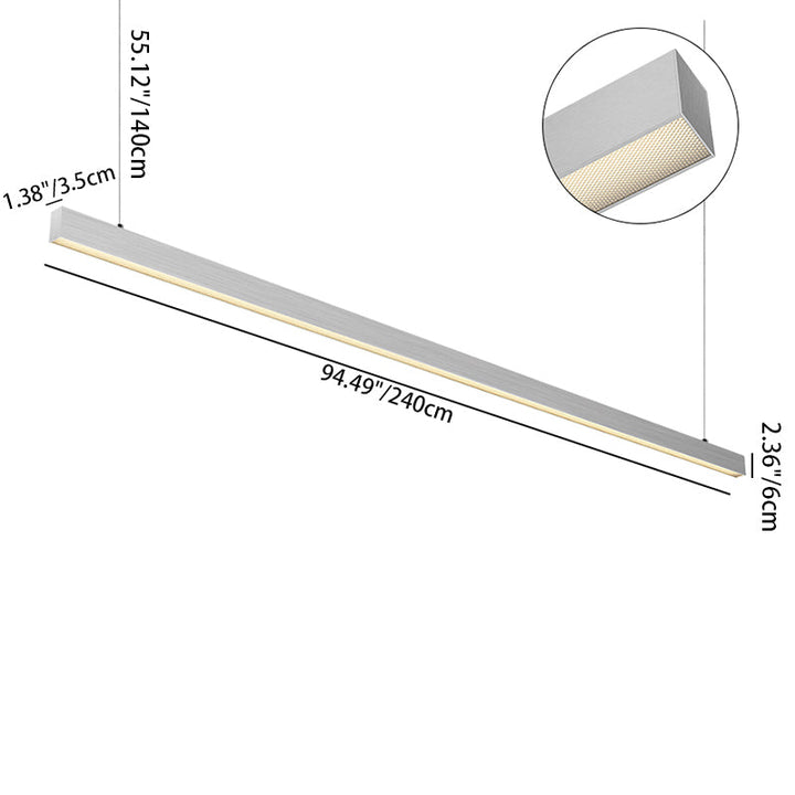 Linear Aluminum LED Pendant Light