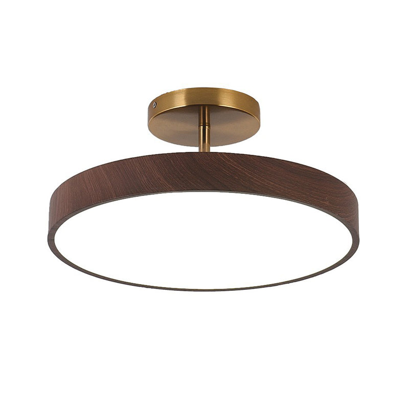 Contemporary Disc Iron LED Semi-Flush Ceiling Light