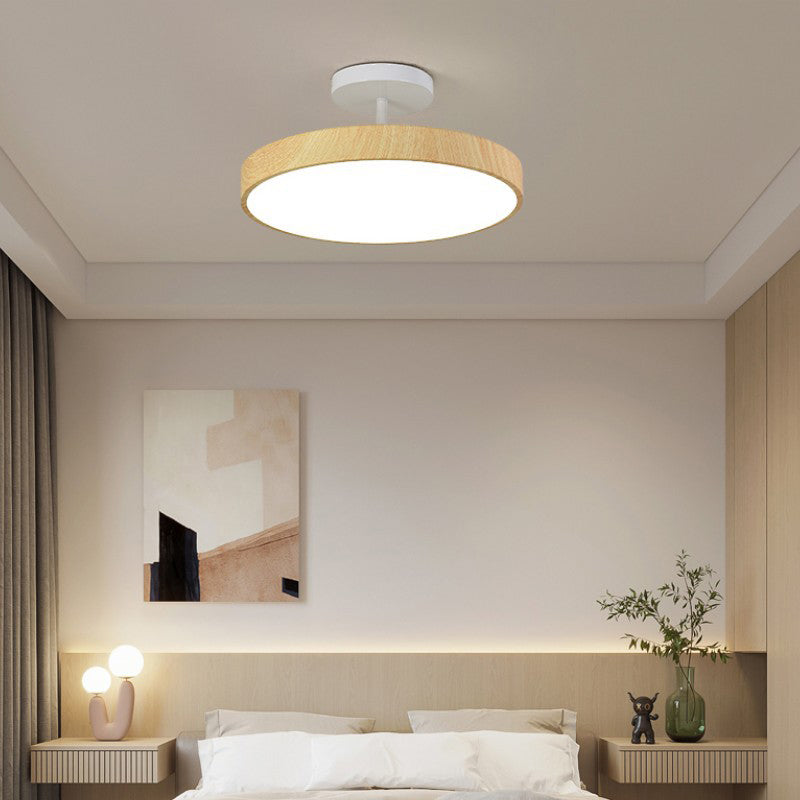 Contemporary Disc Iron LED Semi-Flush Ceiling Light