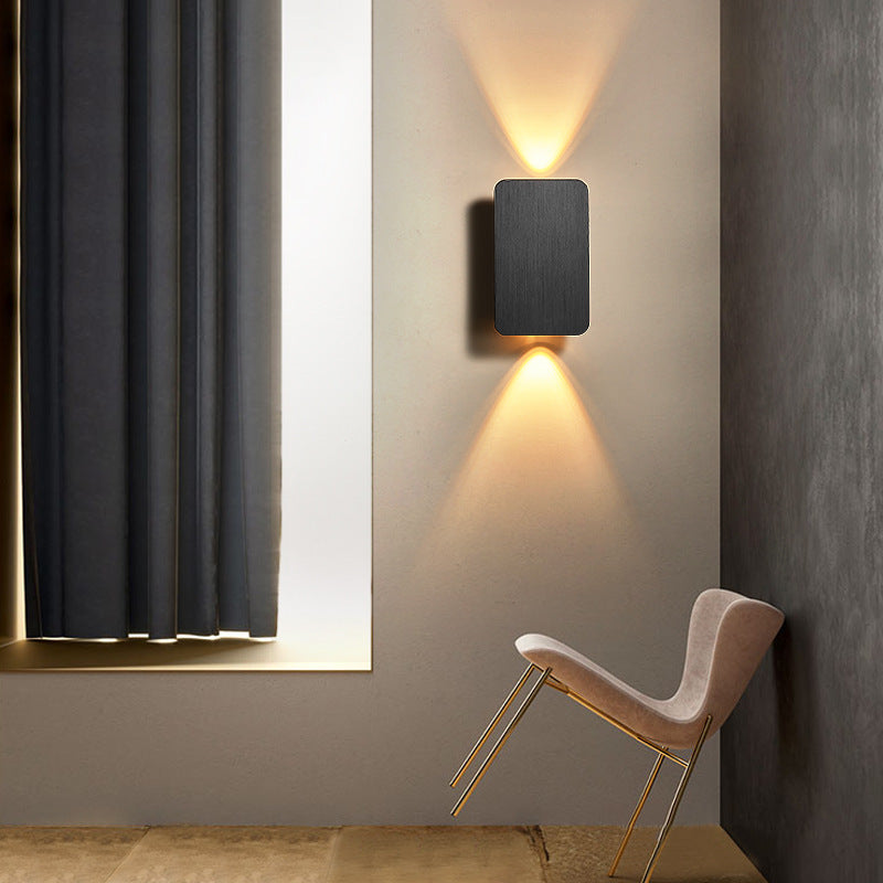 Small Minimalist Square Aluminum LED Wall Sconce